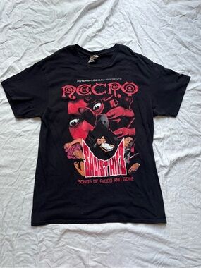 Delta Black Short-Sleeve Necro Graphic Tee with Red Print